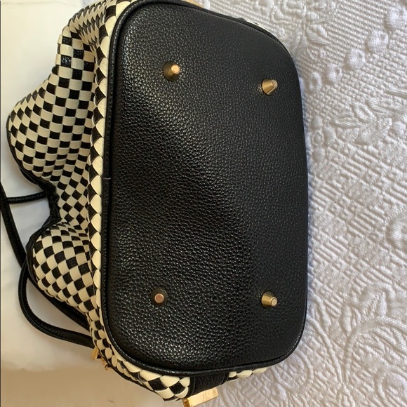 Black/white adjustable shoulder/hand bag - Picture 4 of 6